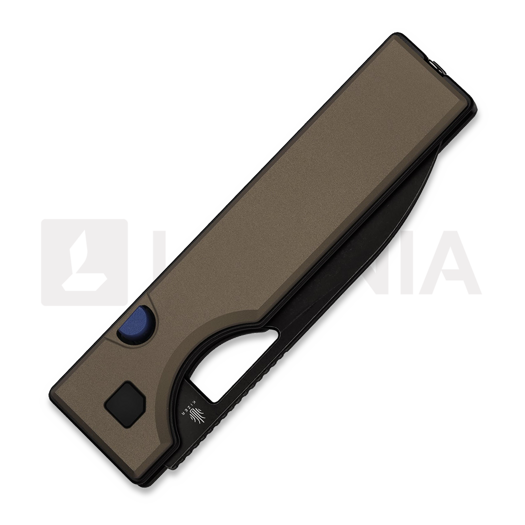 Kizer Cutlery Little Ringbo AEB-L kääntöveitsi, Brown Aluminum, Black Stonewash