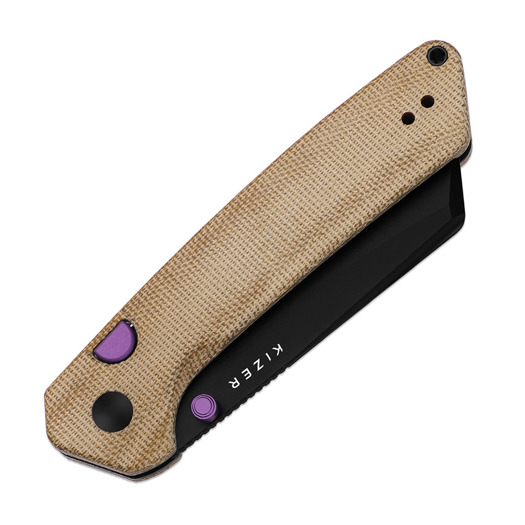 Kizer Cutlery Madrac 14C28N foldekniv, Brown Norplex Ultrex, Black PVD