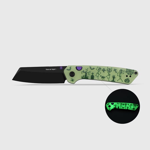 Kizer Cutlery Madrac 2026 Halloween Special vouwmes, Black PVD 14C28N, GID G-10