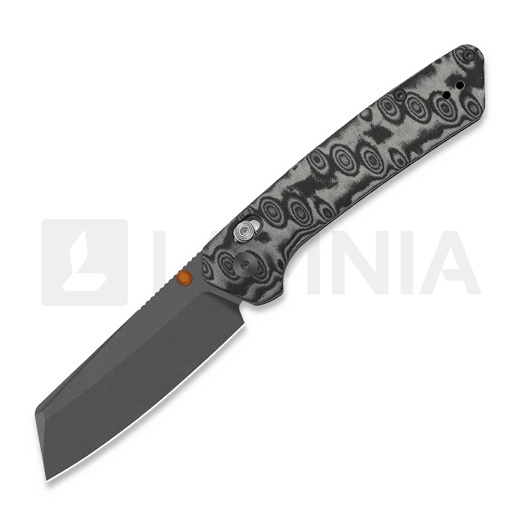 Saliekams nazis Kizer Cutlery Madrac CL AirTi M390, Black & Gray Vortex Micarta, Stonewash PVD
