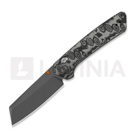 Saliekams nazis Kizer Cutlery Madrac CL AirTi M390, Black & Gray Vortex Micarta, Stonewash PVD