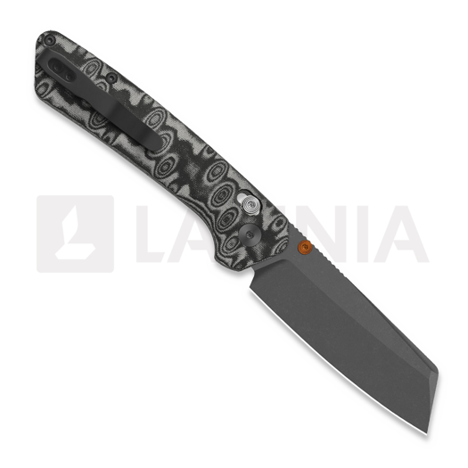 Kizer Cutlery Madrac CL AirTi M390 vouwmes, Black & Gray Vortex Micarta, Stonewash PVD