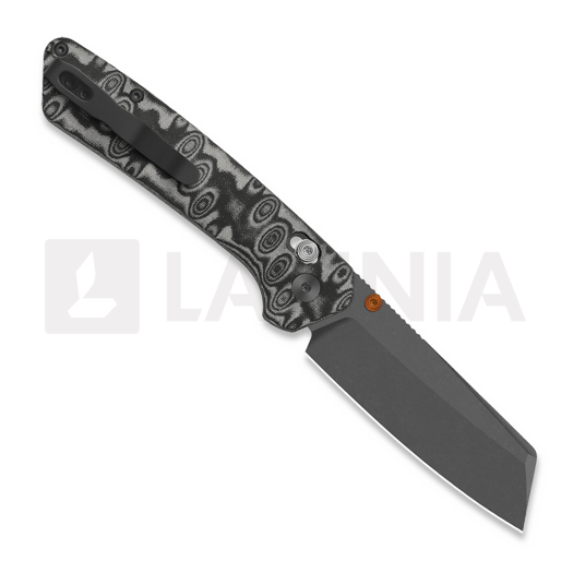 Kizer Cutlery Madrac CL AirTi M390 vouwmes, Black & Gray Vortex Micarta, Stonewash PVD