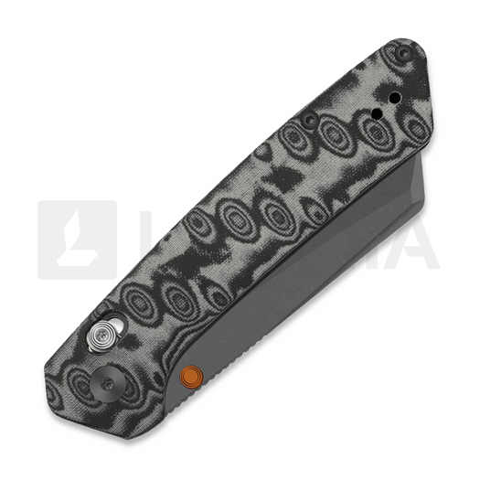 Kizer Cutlery Madrac CL AirTi M390 vouwmes, Black & Gray Vortex Micarta, Stonewash PVD