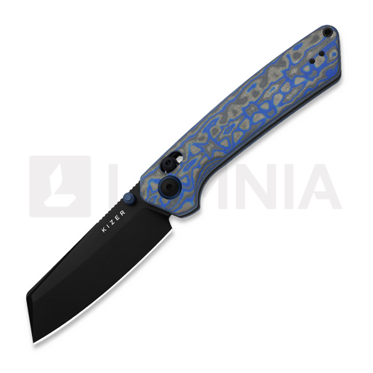 Kizer Cutlery Madrac Nitro-V 접이식 나이프, Vortex Micarta, Black Stonewash