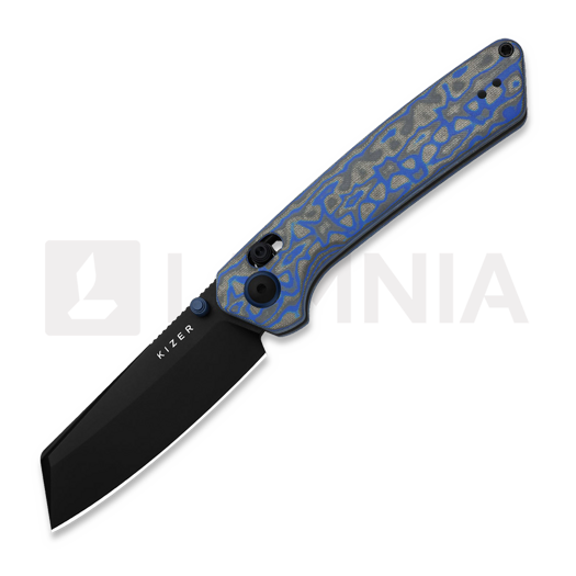 Kizer Cutlery Madrac Nitro-V folding knife, Vortex Micarta, Black Stonewash