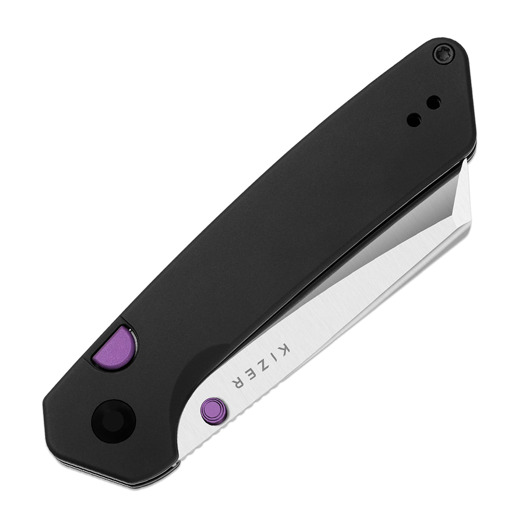 Kizer Cutlery Madrac S45VN foldekniv, Black Aluminum, Satin