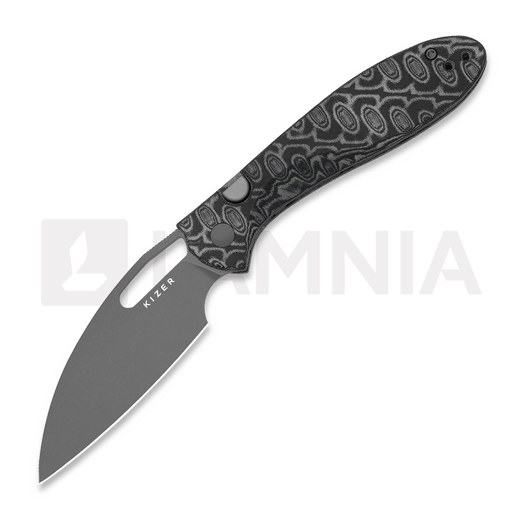 Saliekams nazis Kizer Cutlery Masu 14C28N, Black/Gray Vortex Micarta, Gray PVD