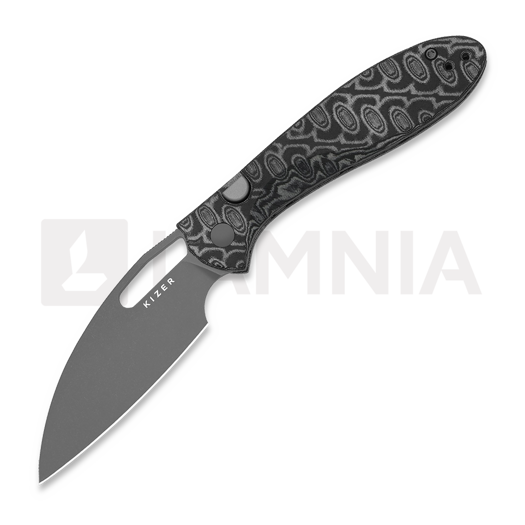 Saliekams nazis Kizer Cutlery Masu 14C28N, Black/Gray Vortex Micarta, Gray PVD
