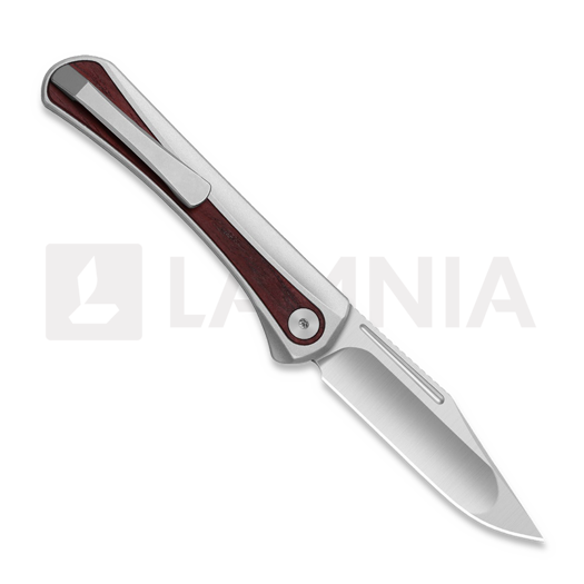 Kizer Cutlery Melody S35VN foldekniv, Gray Aluminum & Panama Rosewood, Satin