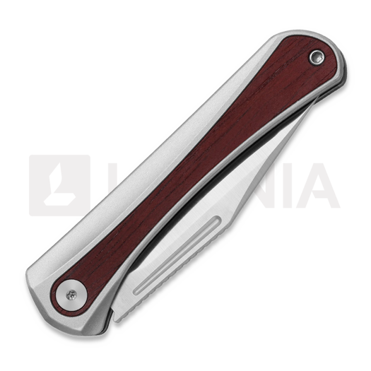 Kizer Cutlery Melody S35VN foldekniv, Gray Aluminum & Panama Rosewood, Satin