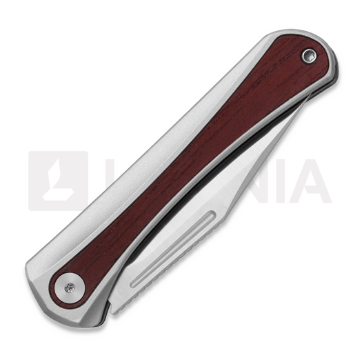 Kizer Cutlery Melody S35VN foldekniv, Gray Aluminum & Panama Rosewood, Satin