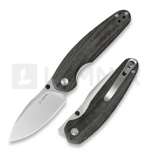 Kizer Cutlery Meteora Nitro-V 접이식 나이프, Black Micarta