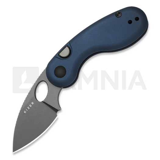 Couteau pliant Kizer Cutlery Microbe 14C28N, Blue Aluminum, Stonewashed