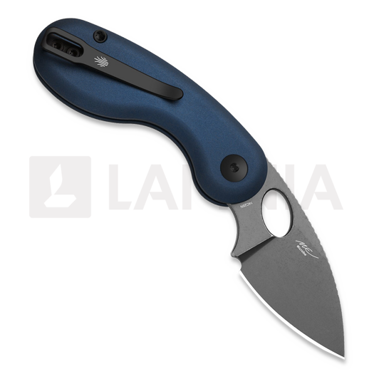 Kizer Cutlery Microbe 14C28N sulankstomas peilis, Blue Aluminum, Stonewashed