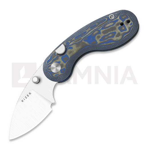 Складной нож Kizer Cutlery Microbe 14C28N, Blue Vortex Micarta, Stonewashed