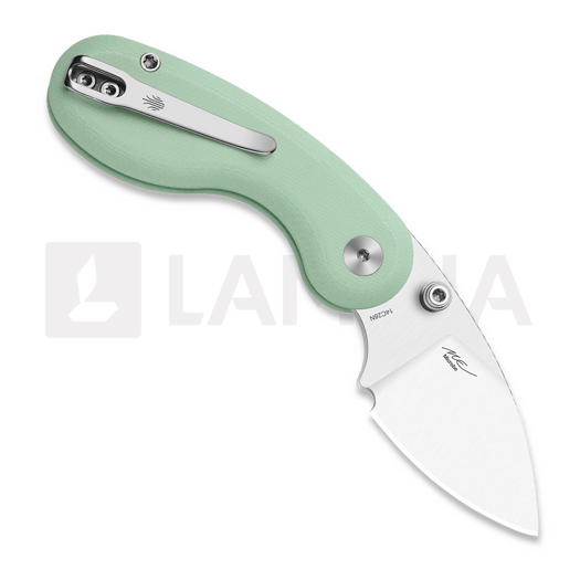 Kizer Cutlery Microbe 14C28N sulankstomas peilis, Light Green G-10, Satin