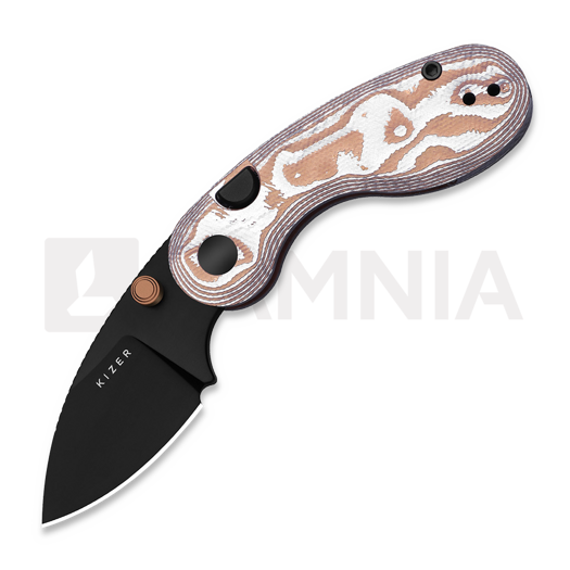 Складной нож Kizer Cutlery Microbe 14C28N, Orange Glass Fiber, Black PVD