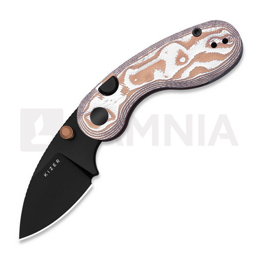 Saliekams nazis Kizer Cutlery Microbe 14C28N, Orange Glass Fiber, Black PVD