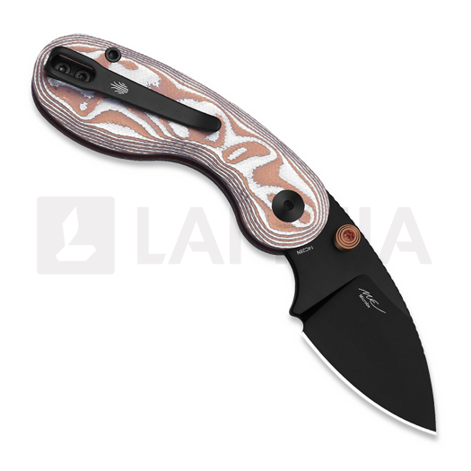 Складной нож Kizer Cutlery Microbe 14C28N, Orange Glass Fiber, Black PVD