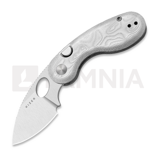 Navalha Kizer Cutlery Microbe 14C28N, Silver Glass Fiber, Satin