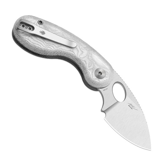 Складной нож Kizer Cutlery Microbe 14C28N, Silver Glass Fiber, Satin