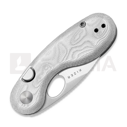 Складной нож Kizer Cutlery Microbe 14C28N, Silver Glass Fiber, Satin