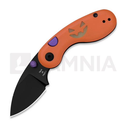 Saliekams nazis Kizer Cutlery Microbe 2026 Halloween Special, Black PVD 14C28N, GID G-10