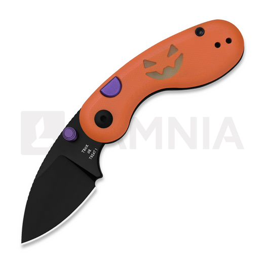 Saliekams nazis Kizer Cutlery Microbe 2026 Halloween Special, Black PVD 14C28N, GID G-10