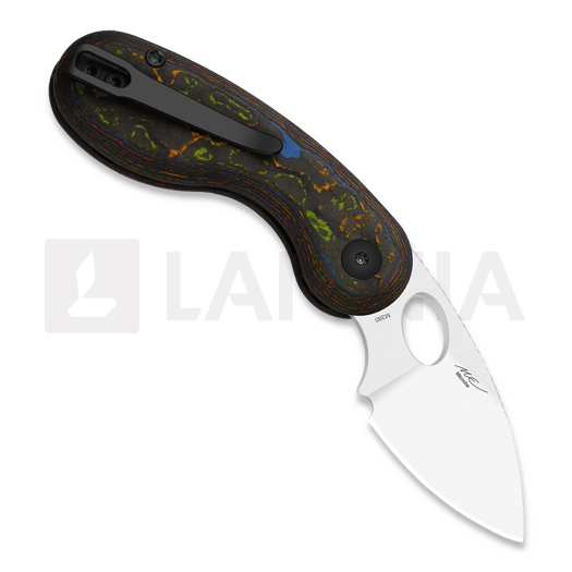 Kizer Cutlery Microbe M390 sulankstomas peilis, 80's Camo Carbon Fiber, Satin