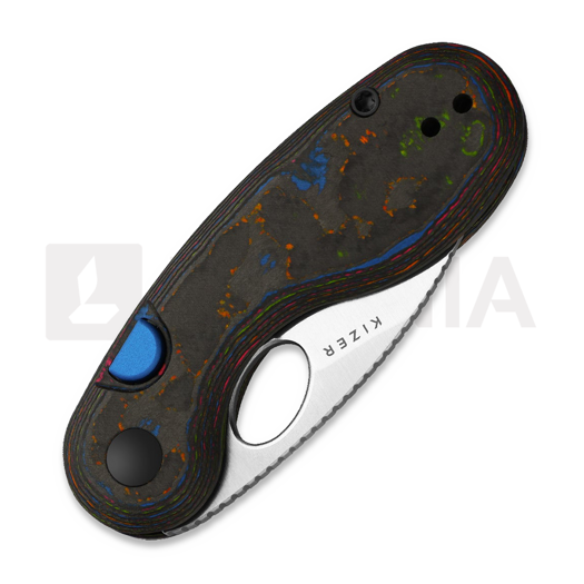 Kizer Cutlery Microbe M390 sulankstomas peilis, 80's Camo Carbon Fiber, Satin