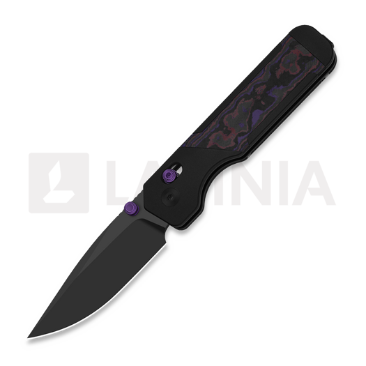 Skladací nôž Kizer Cutlery Militaw 315 Elmax, Purple Haze FatCarbon & Black Aluminum, Matte DLC Ultra