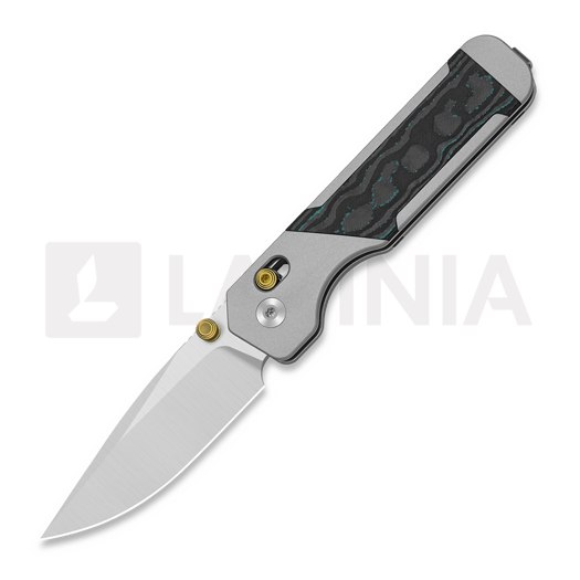 Saliekams nazis Kizer Cutlery Militaw 315 Elmax, Shipwreck CamoCarbon & Gray Aluminum, Satin