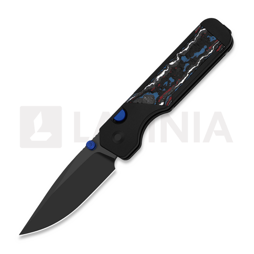 Kizer Cutlery Militaw 315 M390 folding knife, Nebula FatCarbon & Black Aluminum, Matte DLC Ultra