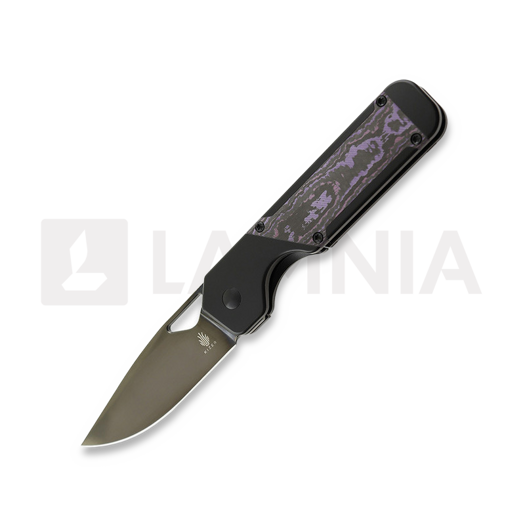 Kizer Cutlery Militaw, Black Titanium/Purple Haze Fatcarbon