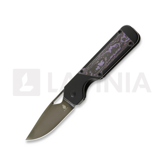 Kizer Cutlery Militaw, Black Titanium/Purple Haze Fatcarbon