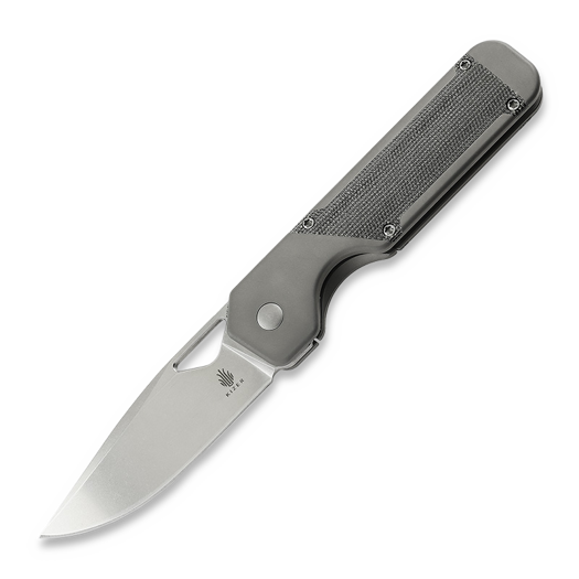 Kizer Cutlery Militaw, Gray Titanium/Black Micarta, Stonewash