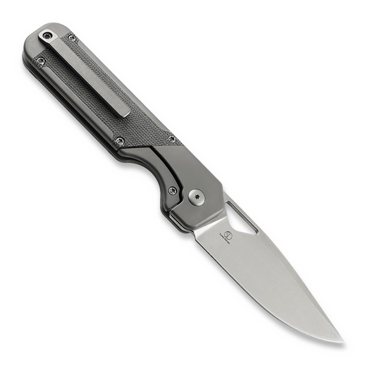 Kizer Cutlery Militaw, Gray Titanium/Black Micarta, Stonewash