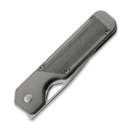 Kizer Cutlery Militaw, Gray Titanium/Black Micarta, Stonewash