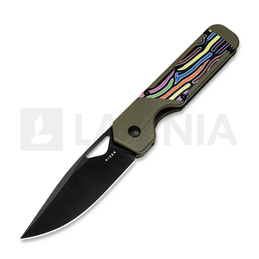 Zavírací nůž Kizer Cutlery Militaw Nitro-V, Olive Green/Party Steamers