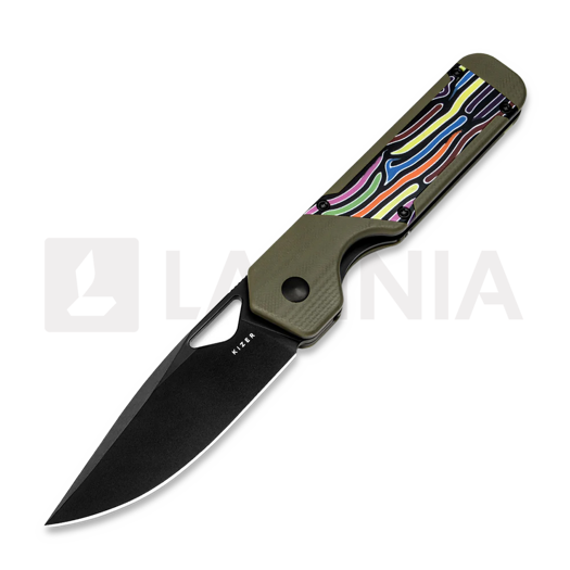 Kizer Cutlery Militaw Nitro-V összecsukható kés, Olive Green/Party Steamers