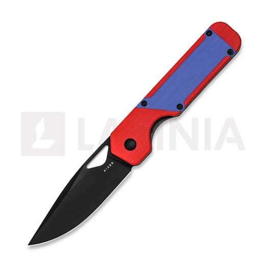 Kizer Cutlery Militaw Nitro-V 접이식 나이프, Red/Blue G-10