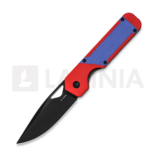 Kizer Cutlery Militaw Nitro-V fällkniv, Red/Blue G-10