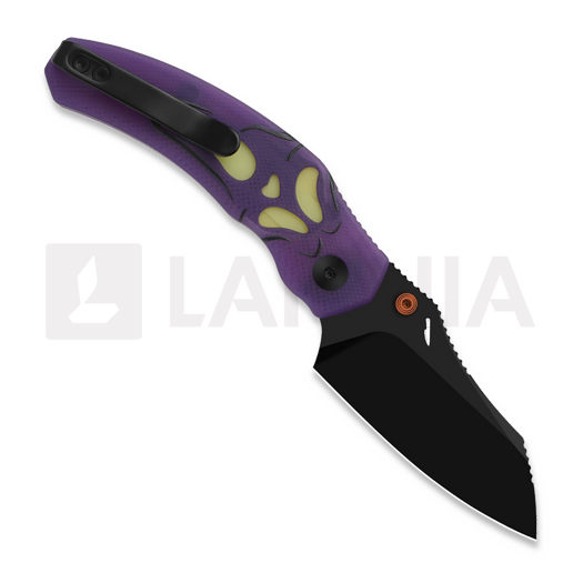 Kizer Cutlery Mini Bulldog 2026 Halloween Special vouwmes, Black PVD Nitro-V, GID G-10 & Acrylic