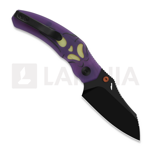 Kizer Cutlery Mini Bulldog 2026 Halloween Special vouwmes, Black PVD Nitro-V, GID G-10 & Acrylic