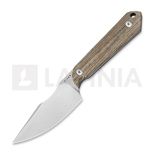 Ніж Kizer Cutlery Mini Harpoon AEB-L, Brown Micarta, Stonewashed