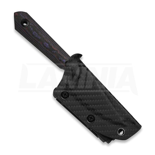 Kizer Cutlery Mini Harpoon S45VN kniv, Fat Carbon, Black DLC