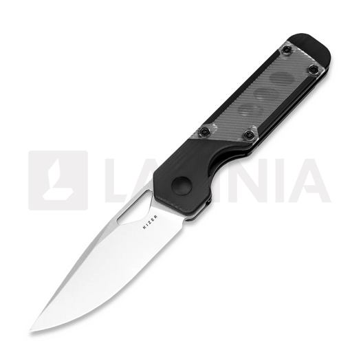 Kizer Cutlery Mini Militaw Nitro-V 접이식 나이프, Black G-10/Acrylic