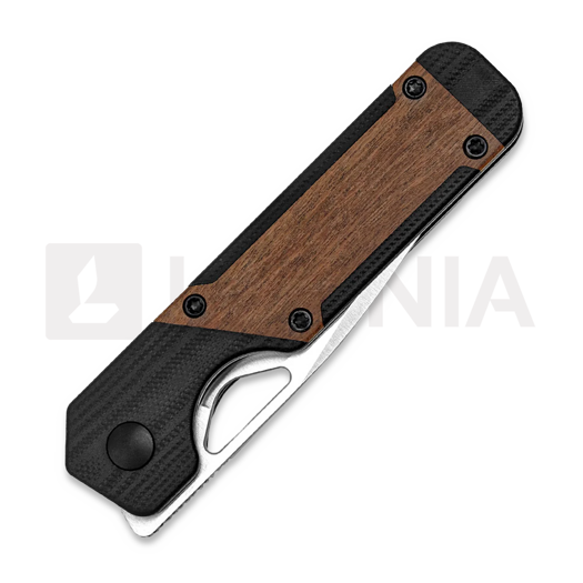 Kizer Cutlery Mini Militaw Nitro-V foldekniv, Black G-10/Mkuruti Wood