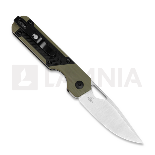 Kizer Cutlery Mini Militaw Nitro-V sulankstomas peilis, Green/Black G-10